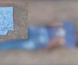 Corpo de jovem com sinais de tiros  encontrado junto a bilhete: 'Proibido roubar na quebrada'