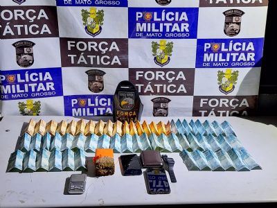 Fora Ttica prende suspeito com maconha e R$ 4,7 mil em espcie