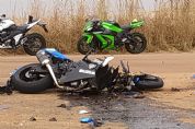 Fotos | Jovem morre aps ter moto destruda em acidente na estrada de Chapada