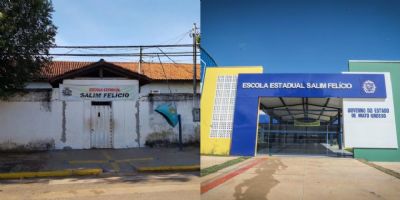 Padro de escolas estaduais muda com reformas feitas pelo Governo de MT; veja antes e depois