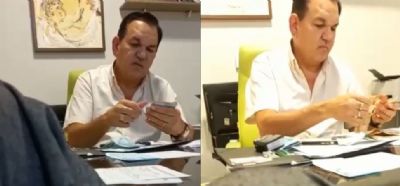 Vdeo mostra prefeito de Diamantino recebendo suposta propina de empresrio