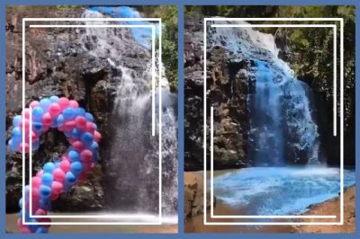 MPMT aciona na Justia responsvel por despejar corante azul em cachoeira