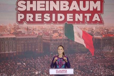 Claudia Sheinbaum  eleita 1 mulher presidente do Mxico