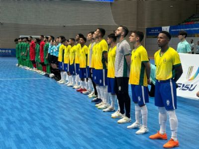 Atletas de MT disputam semifinal do Mundial Universitrio de Futsal na China