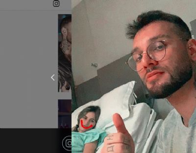 Aps perder o beb, Lucas Lucco surge em foto com noiva no hospital: Est difcil de sorrir