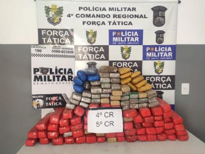 Trs pessoas so presas 106 kg de maconha em Rondonpolis